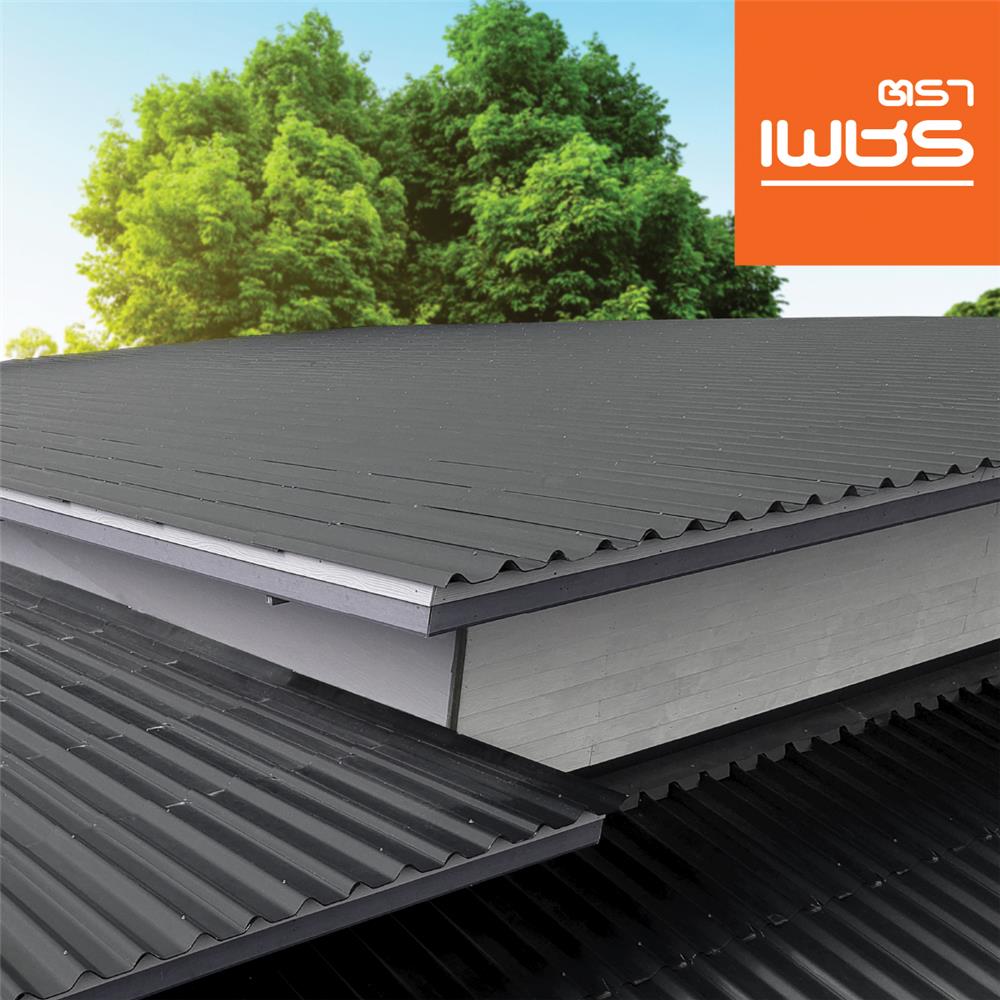 ครอบสันโค้งหางมนแบบเว้า ลอนคู่ ตราเพชร 56x57 ซม. สีไอรอนเกรย์