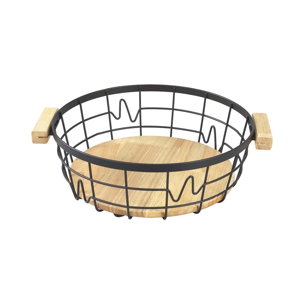 ตะกร้าผลไม้กลม KECH T-BOLT 29 ซม. สีดำ