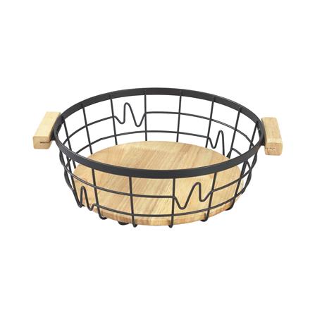 ตะกร้าผลไม้กลม KECH T-BOLT 29 ซม. สีดำ_2