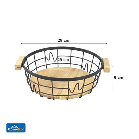 ตะกร้าผลไม้กลม KECH T-BOLT 29 ซม. สีดำ_5