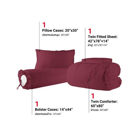 ชุดผ้าปูที่นอน 3.5 ฟุต 4 ชิ้น FROLINA MICROTEX SF015_1