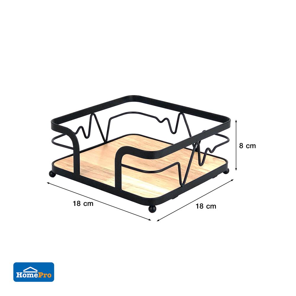 ถาดใส่ของเหลี่ยม KECH T-BOLT 18 ซม. สีดำ