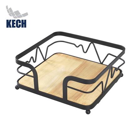 ถาดใส่ของเหลี่ยม KECH T-BOLT 18 ซม. สีดำ_0