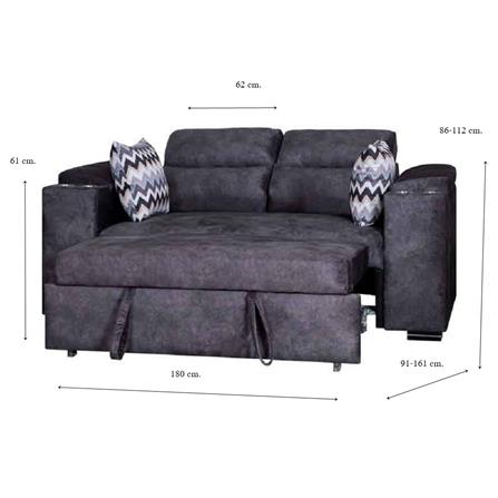 โซฟาเบด 2 ที่นั่ง AS FURNITURE NADIA CGYU40 สีเทา_8