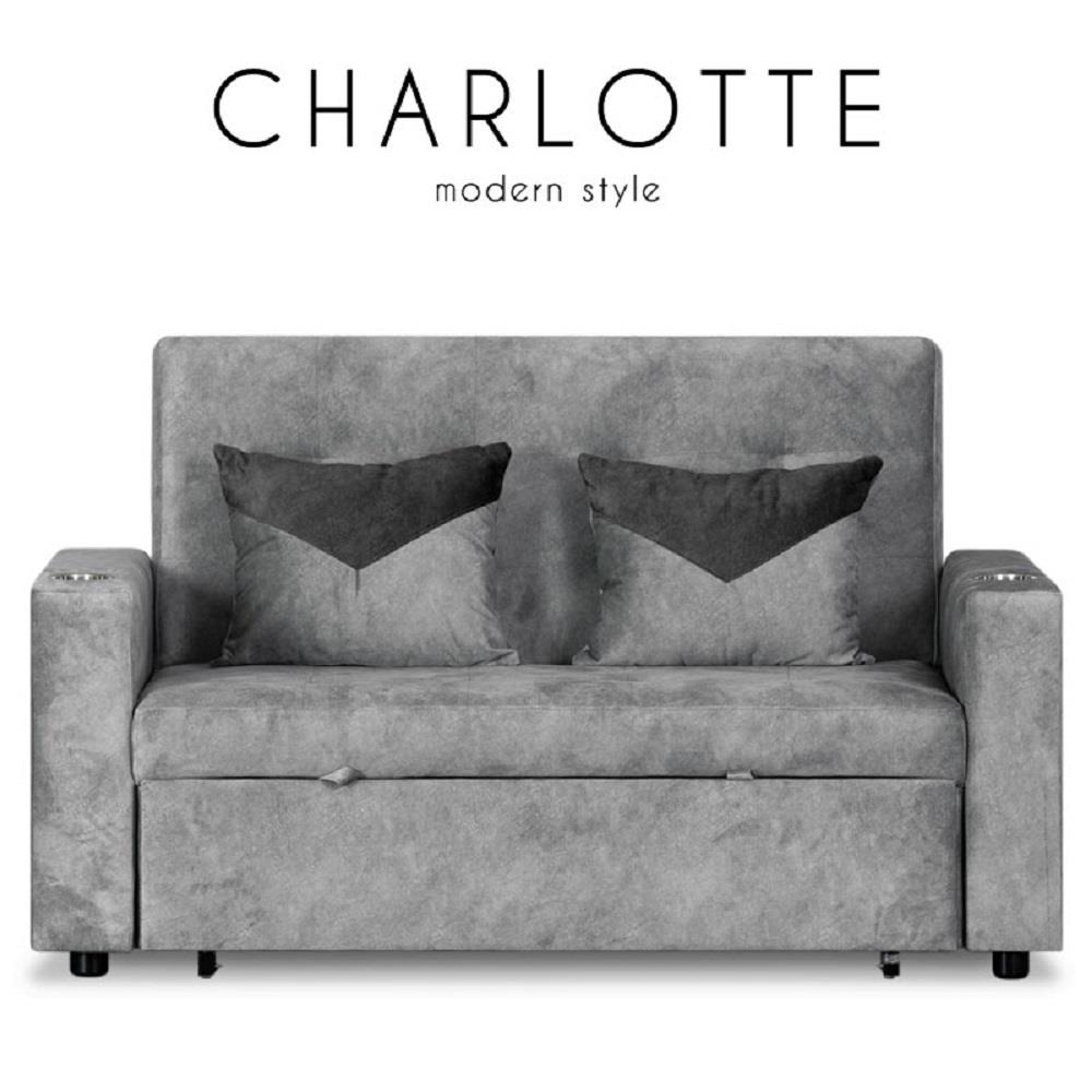 โซฟาเบด AS FURNITURE CHARLOTTE CGYU40 สีเทาอ่อน