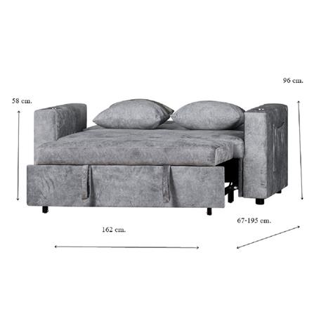 โซฟาเบด AS FURNITURE CHARLOTTE CGYU40 สีเทาอ่อน_8