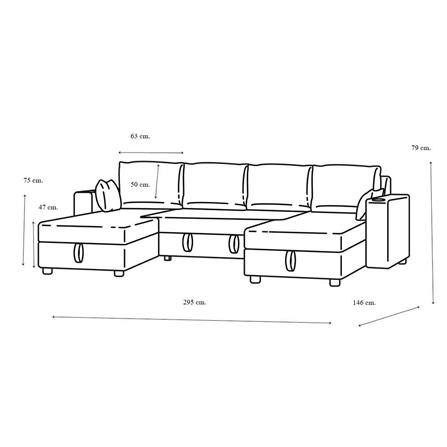 โซฟาเบด AS FURNITURE HYPER CGYU40 สีเทาเข้ม_7