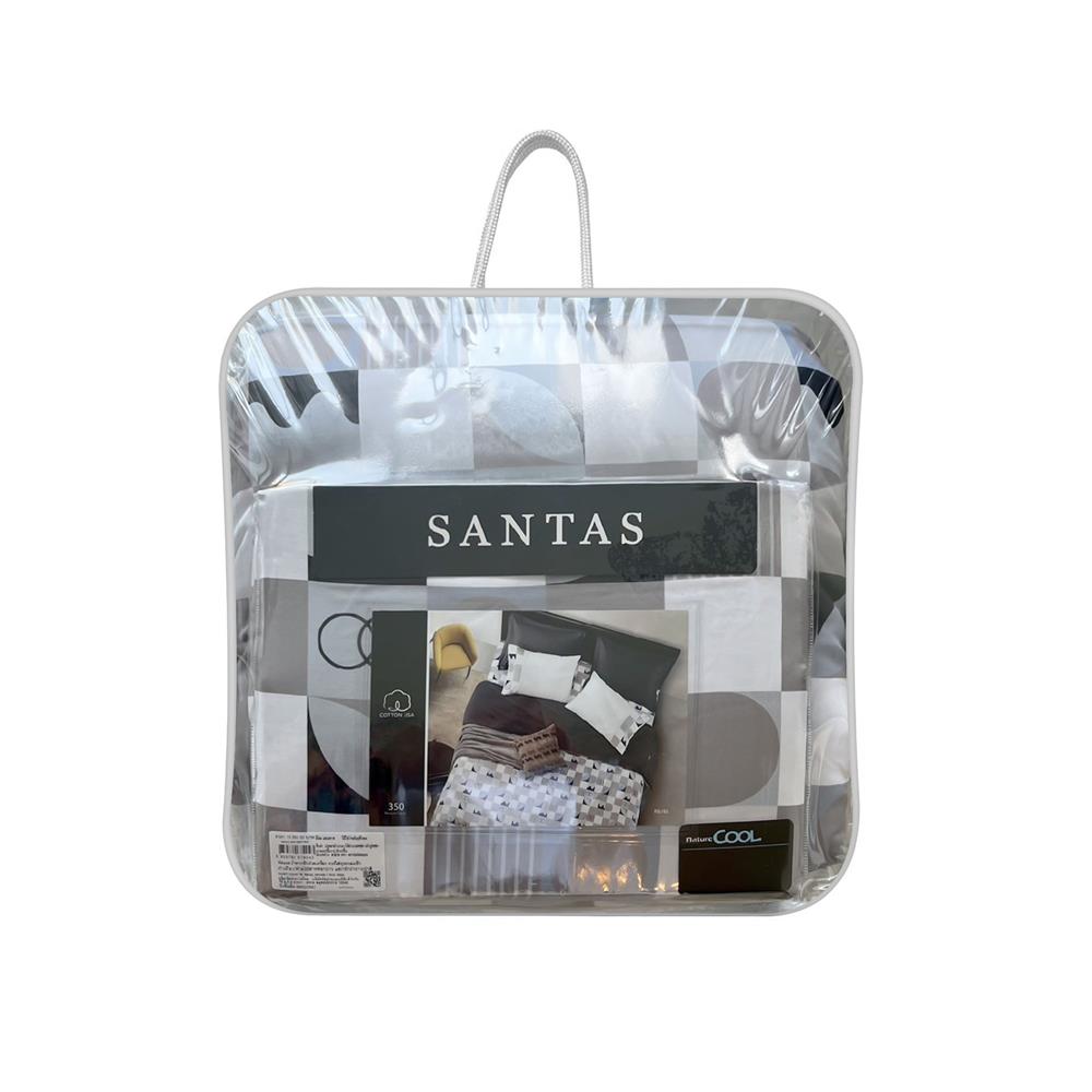 ชุดผ้าปูที่นอน 6 ฟุต 7 ชิ้น SANTAS COTTON USA REVEL