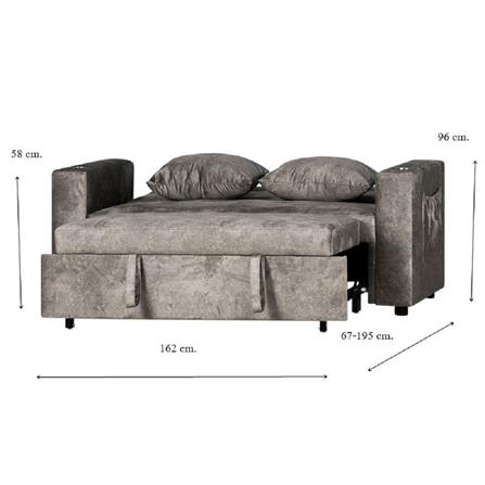 โซฟาเบด AS FURNITURE CHARLOTTE CGYU57 สีเทาเข้ม_9