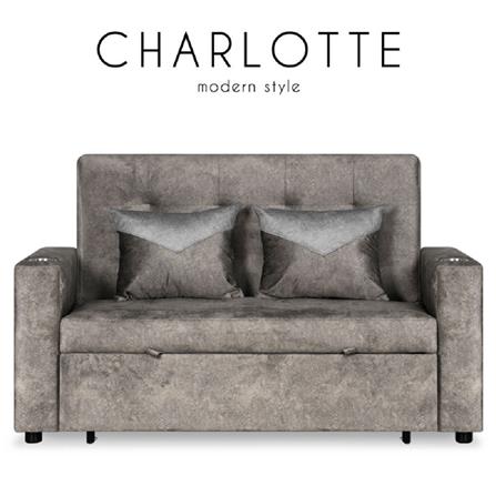 โซฟาเบด AS FURNITURE CHARLOTTE CGYU57 สีเทาเข้ม_8