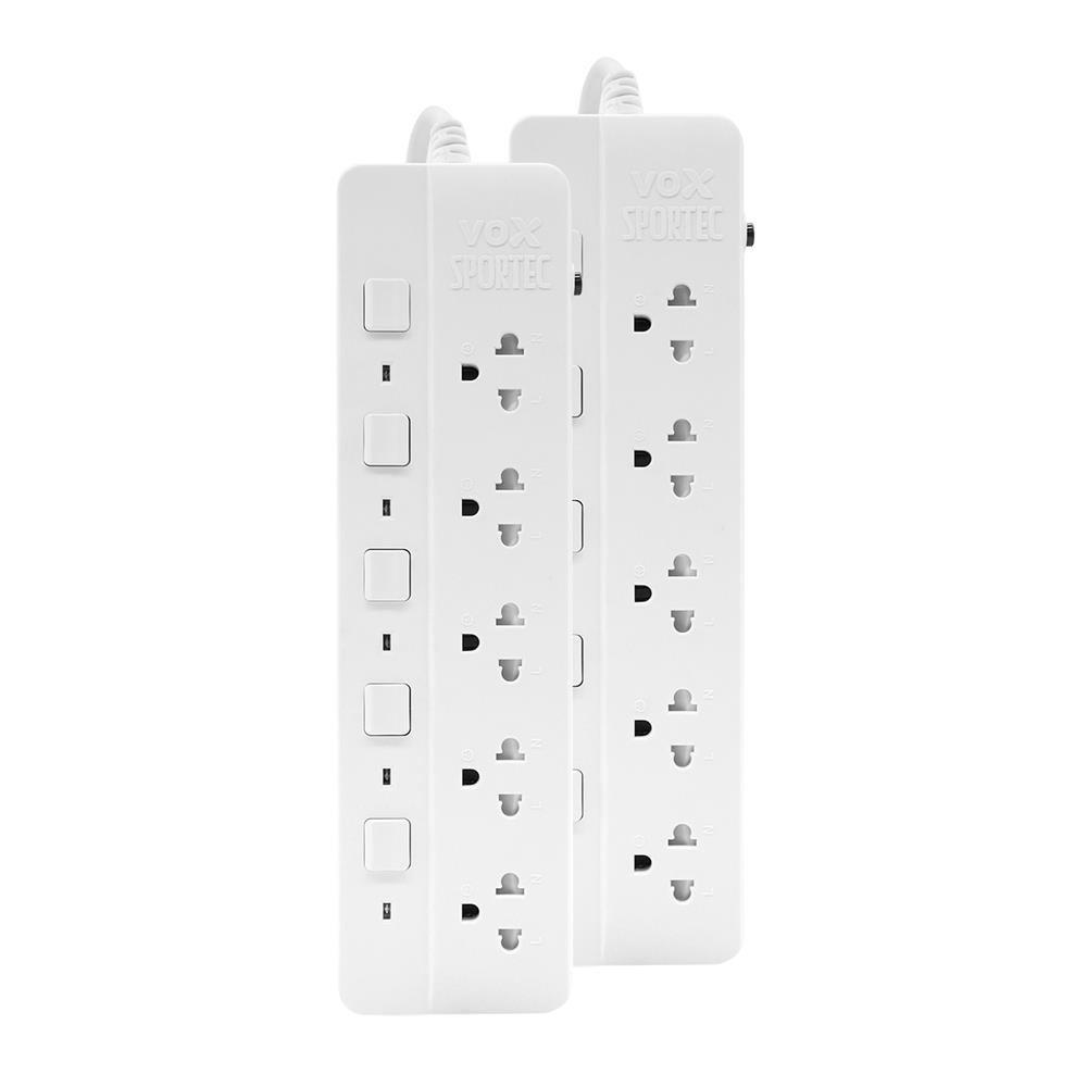 รางปลั๊กไฟ 5 ช่อง 5 สวิตซ์ VOX P-550 5 ม. (1 แถม 1)