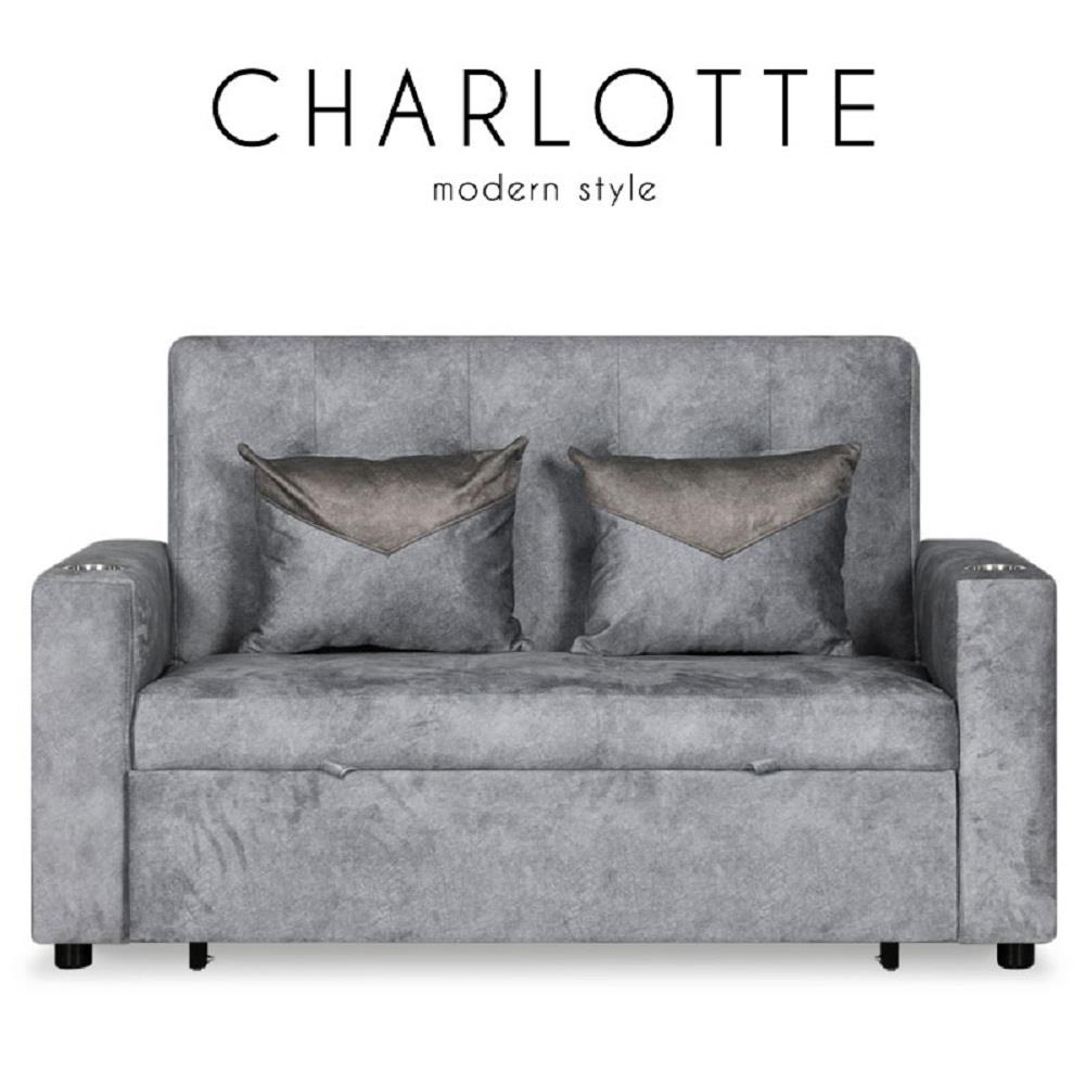 โซฟาเบด AS FURNITURE CHARLOTTE CGYU58 สีเทาอ่อน