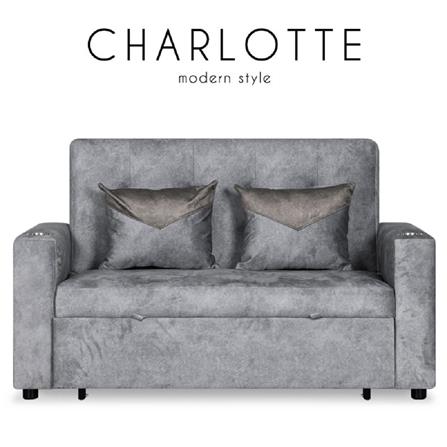โซฟาเบด AS FURNITURE CHARLOTTE CGYU58 สีเทาอ่อน_8