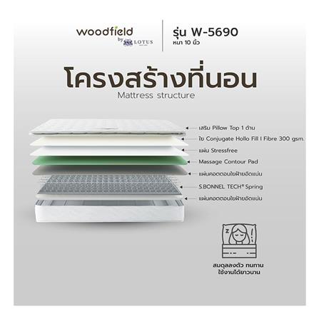 ที่นอน 3.5 ฟุต WOODFIELD W-5690 พร้อมหมอนหนุน 1 ชิ้น_5