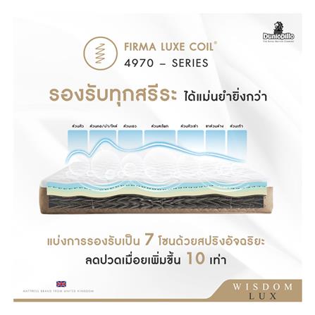 ที่นอน 6 ฟุต DUNLOPILLO WISDOM LUX พร้อมหมอนหนุน 2 ใบ_10