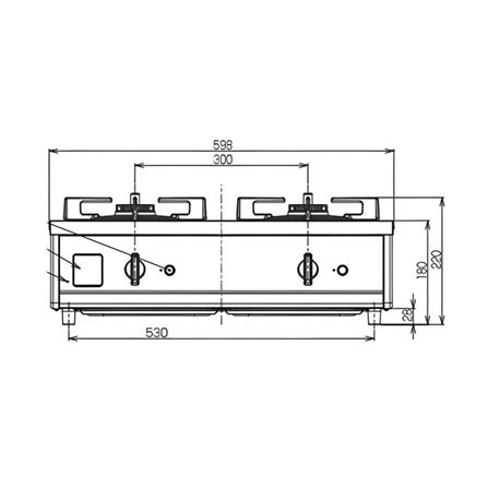 เตาแก๊สตั้งโต๊ะ 2 หัวแก๊ส RINNAI ET21-2STSY-S_5