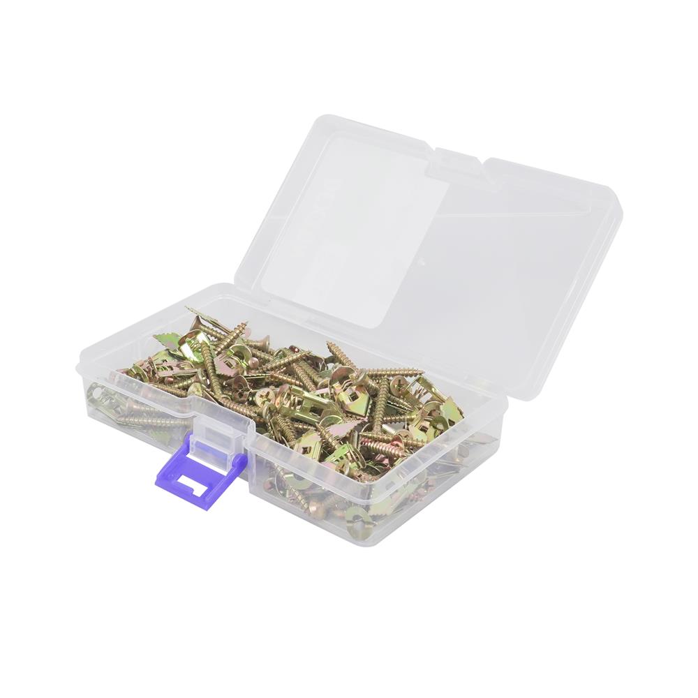 พุ๊กยิปซั่มปีกผีเสื้อ+สกรู DEXZON 12x30 มม. (แพ็ก 50 ชิ้น)