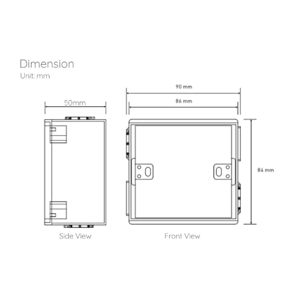 กล่องฝัง SAHN OT-BA4 สีขาว