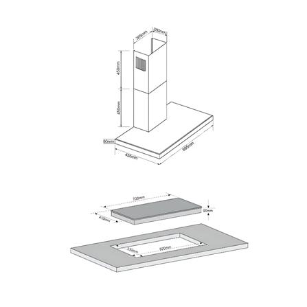 เตาฝัง+เครื่องดูดควัน TECNOPLUS SET HB MINI2R+HD90MC/B_1