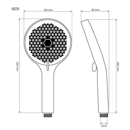 ฝักบัวสายอ่อน 4 ระดับ NAPA 9231 Crown_3