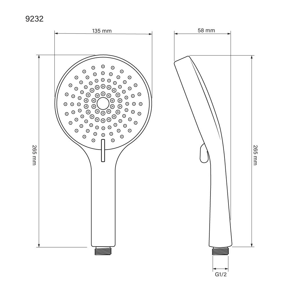 ชุดฝักบัวสายอ่อน 7 ระดับ NAPA 9232 BANG