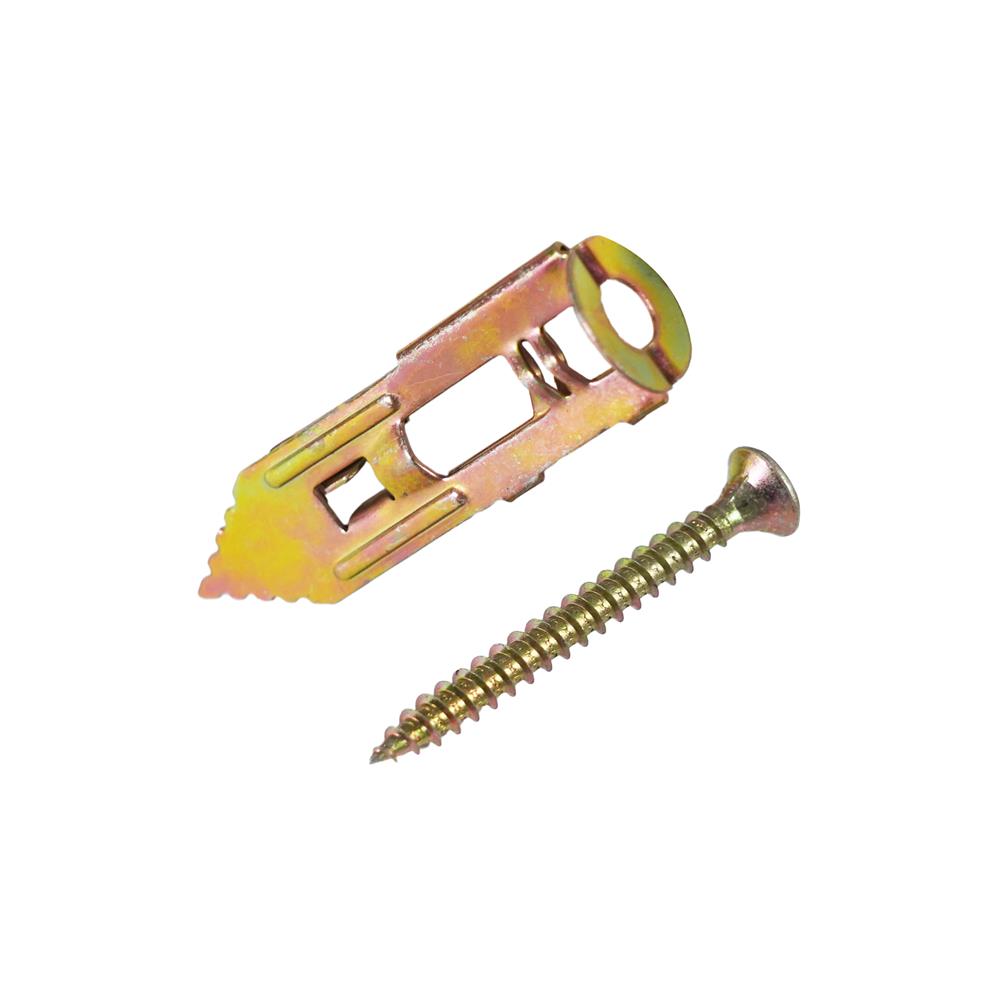 พุ๊กยิปซั่มปีกผีเสื้อ+สกรู DEXZON 12x40 มม. (แพ็ก 10 ชิ้น)