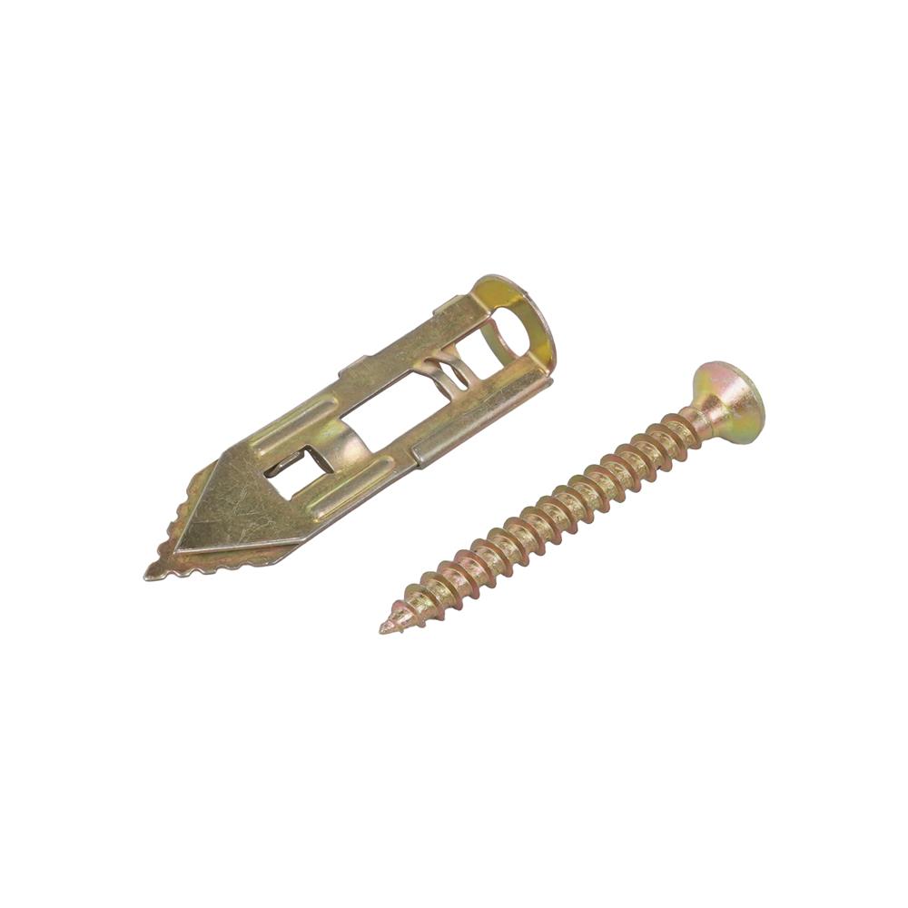 พุ๊กยิปซั่มปีกผีเสื้อ+สกรู DEXZON 12x40 มม. (แพ็ก 50 ชิ้น)