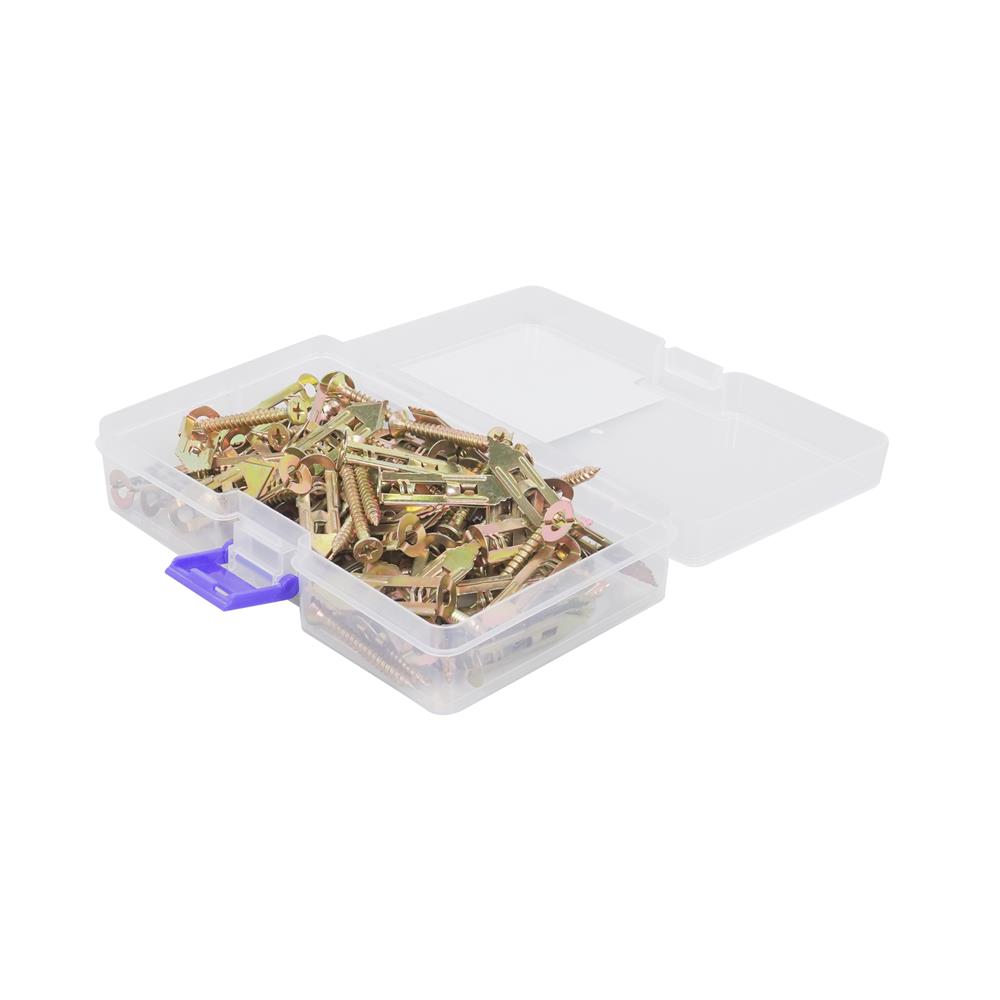 พุ๊กยิปซั่มปีกผีเสื้อ+สกรู DEXZON 12x40 มม. (แพ็ก 50 ชิ้น)