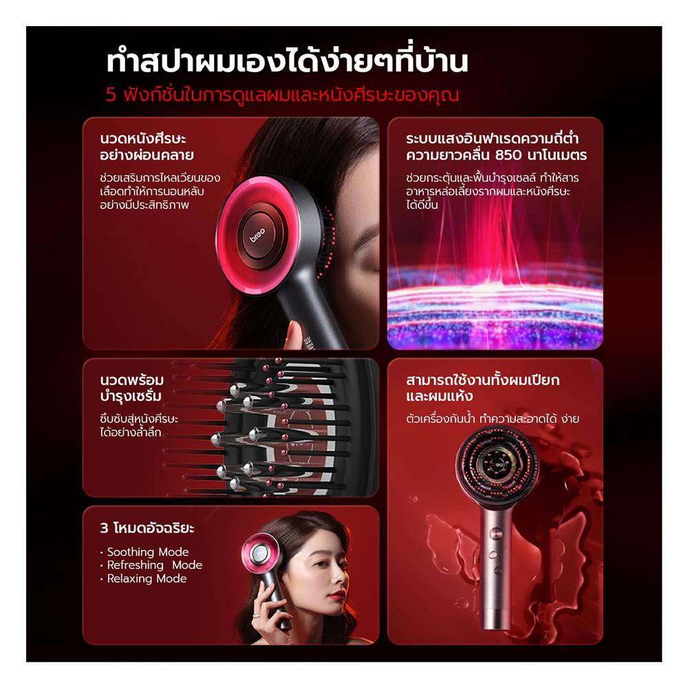 เครื่องนวดไฟฟ้า BREO SCALP 3 สีเทา