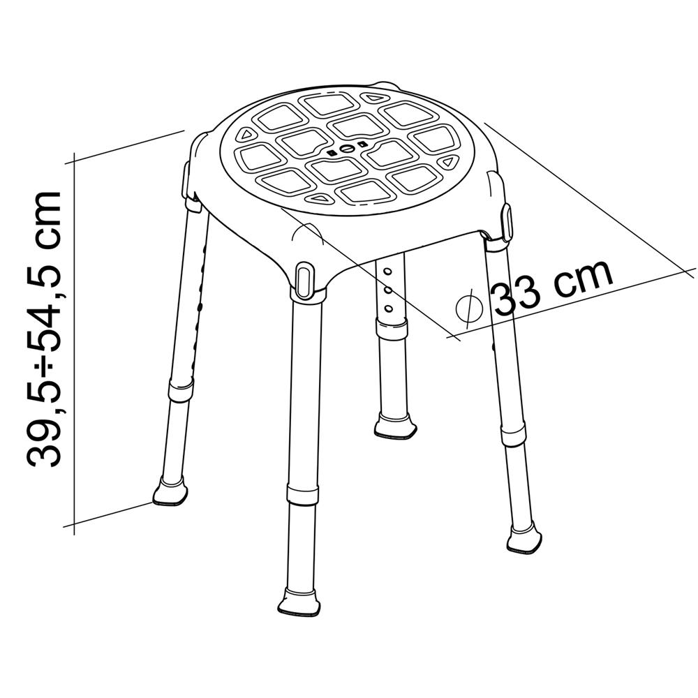 เก้าอี้อาบน้ำ KING 02 KING-STRAS02-29KN สีขาว
