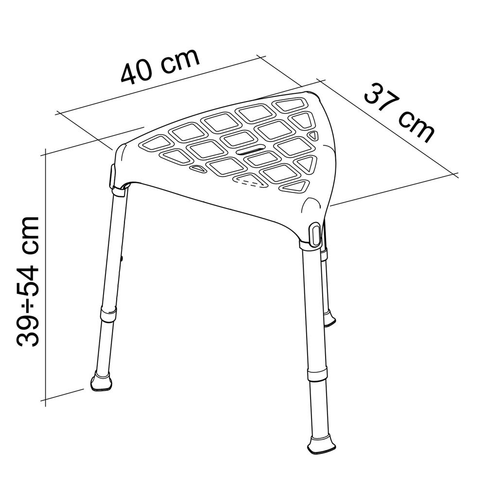 เก้าอี้อาบน้ำ KING 03 KING-STTAS02-29KN สีขาว