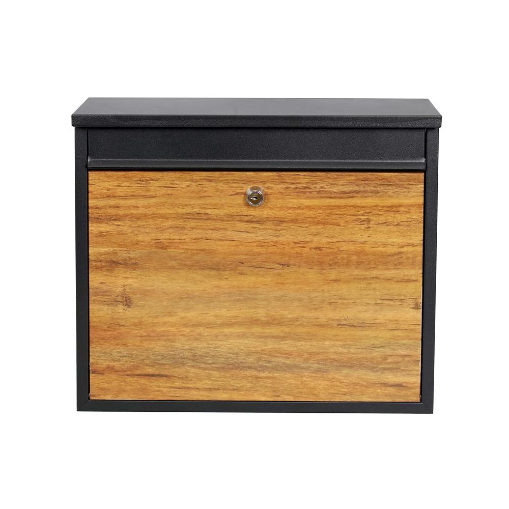 ตู้จดหมาย D MAIL BOX AMIN สีดำ/ลายไม้