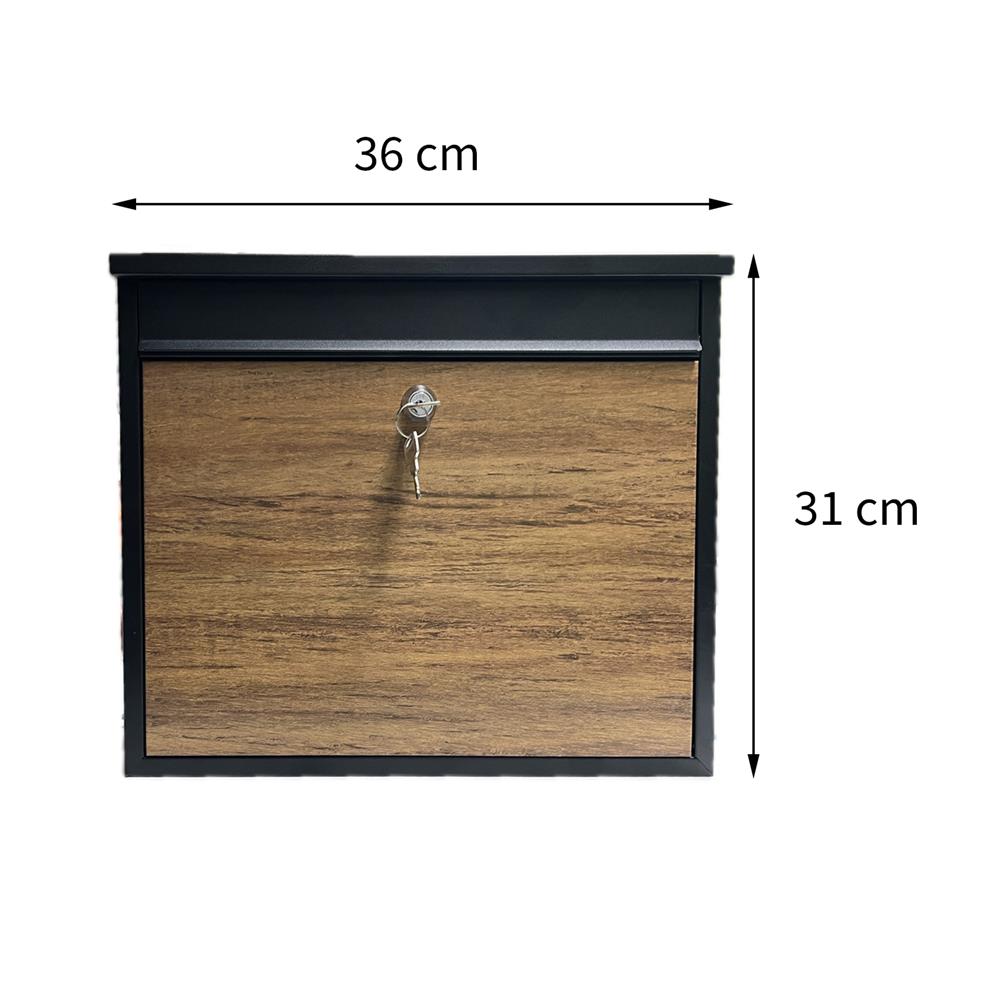 ตู้จดหมาย D MAIL BOX AMIN สีดำ/ลายไม้