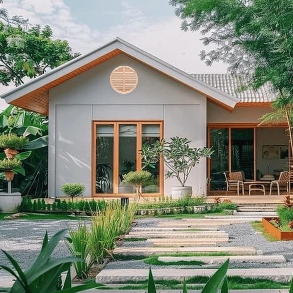 วงกบหน้าต่างโค้ง ไม้เนื้อแข็ง N999 MM2-K1 80x80 ซม. สีธรรมชาติ