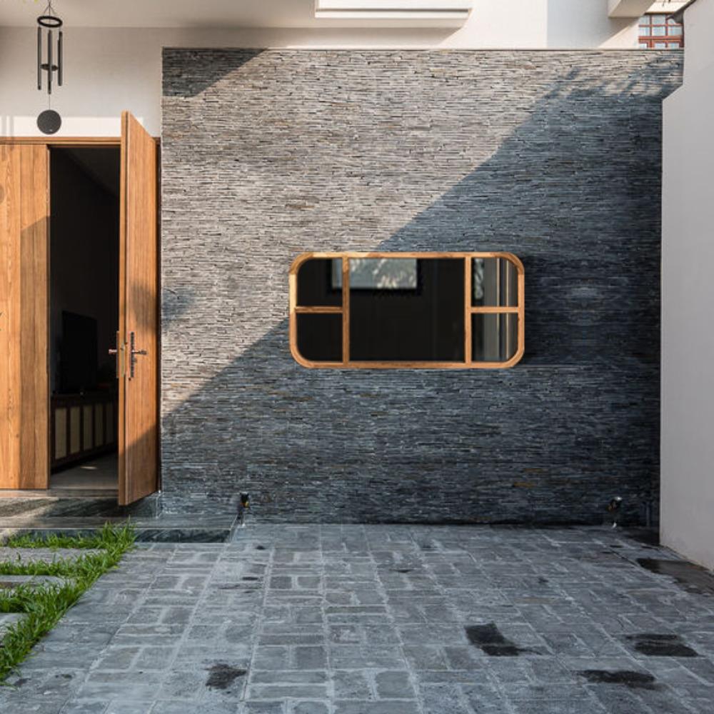 วงกบหน้าต่างโค้ง ไม้เนื้อแข็ง N999 MM-05 100x200 ซม. สีธรรมชาติ