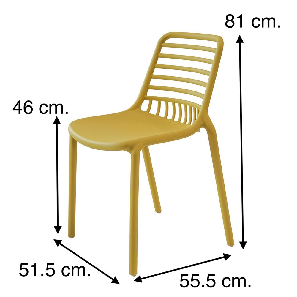 เก้าอี้พลาสติก PIONEER PN92346 สีเหลือง