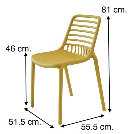 เก้าอี้พลาสติก PIONEER PN92346 สีเหลือง_6