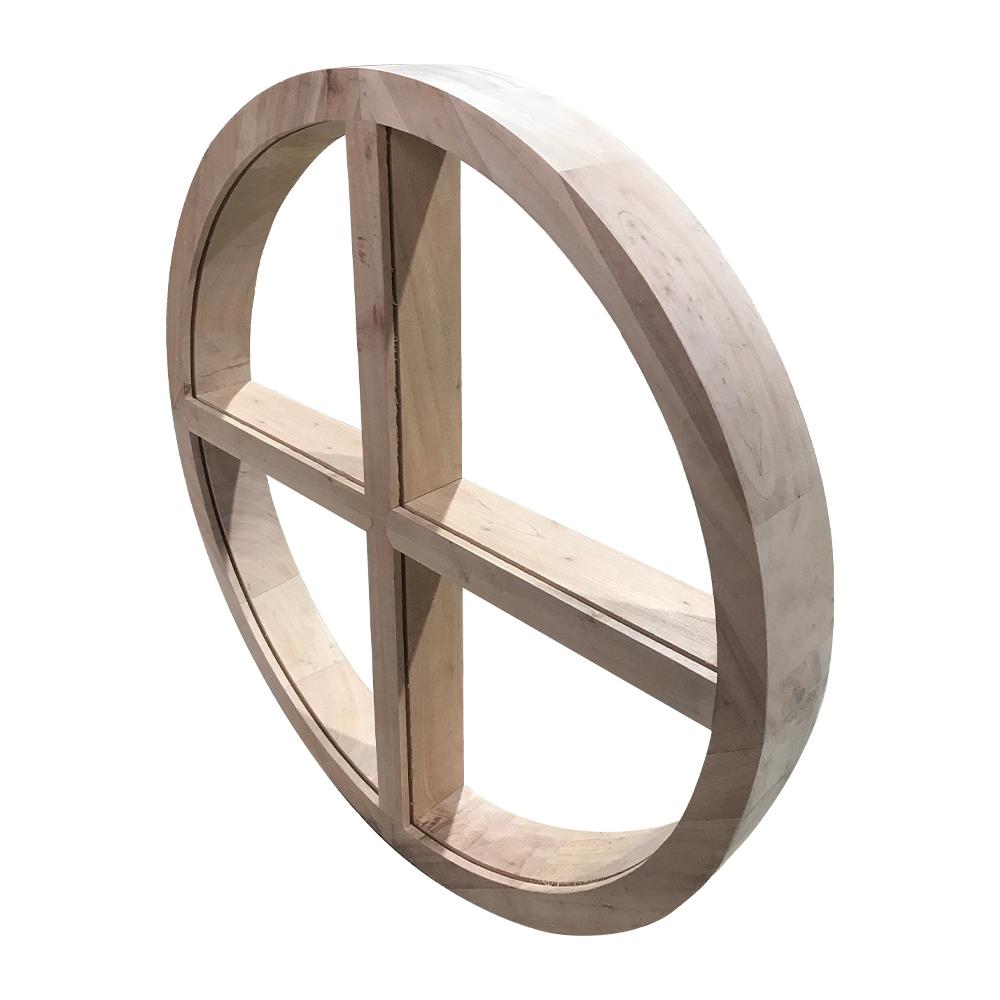 วงกบหน้าต่างโค้ง ไม้เนื้อแข็ง N999 MM04 80x80 ซม. สีธรรมชาติ