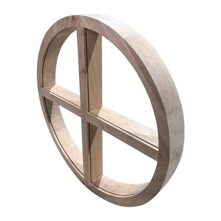 วงกบหน้าต่างโค้ง ไม้เนื้อแข็ง N999 MM04 80x80 ซม. สีธรรมชาติ_1