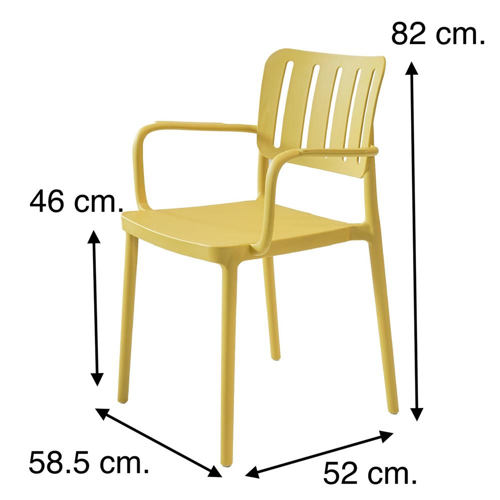 เก้าอี้พลาสติก PIONEER PN92659/1 สีเหลือง