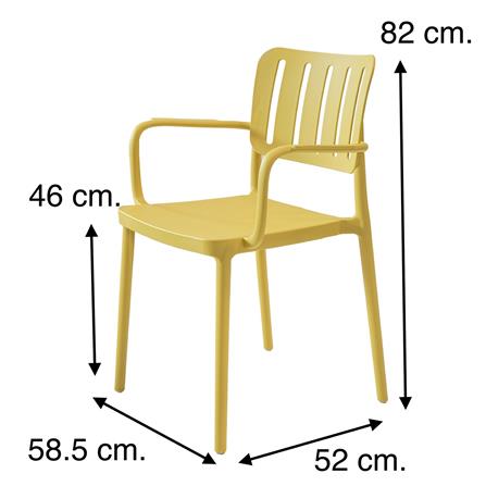 เก้าอี้พลาสติก PIONEER PN92659/1 สีเหลือง_6