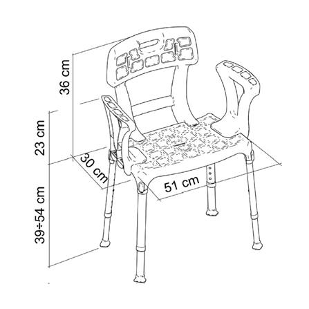 เก้าอี้อาบน้ำ KING 09 KING-SS1BAS02-29KN สีขาว_7