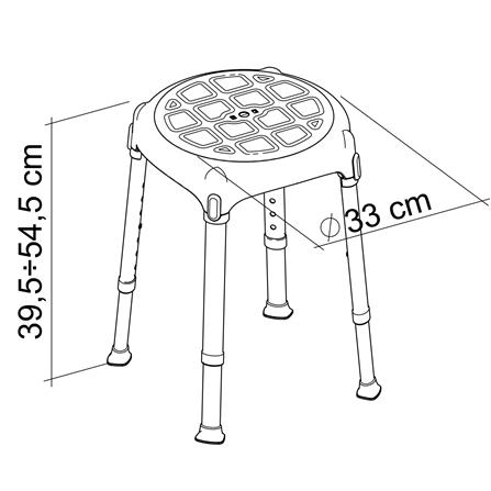 เก้าอี้อาบน้ำ KING 04 KING-STRRAS02-29KN สีขาว_6