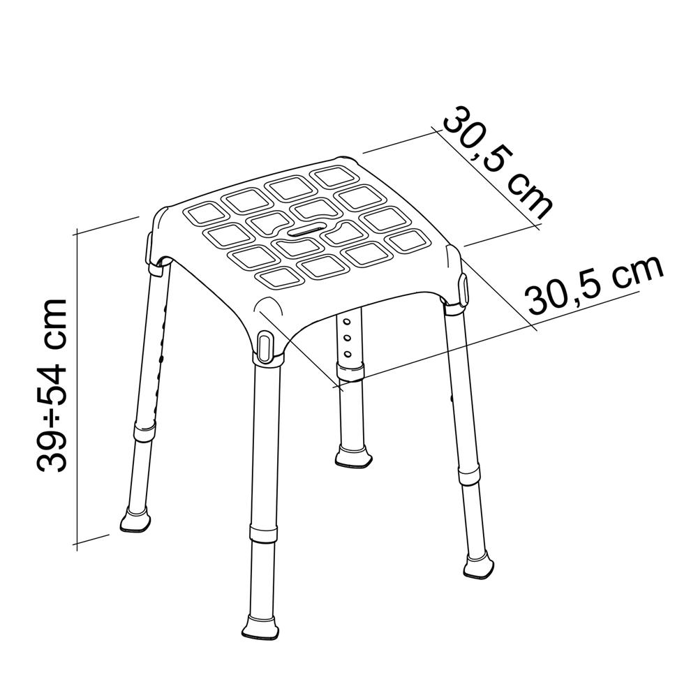 เก้าอี้อาบน้ำ KING 01 KING-STAS02-29KN-TH สีขาว