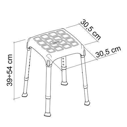 เก้าอี้อาบน้ำ KING 01 KING-STAS02-29KN-TH สีขาว_5