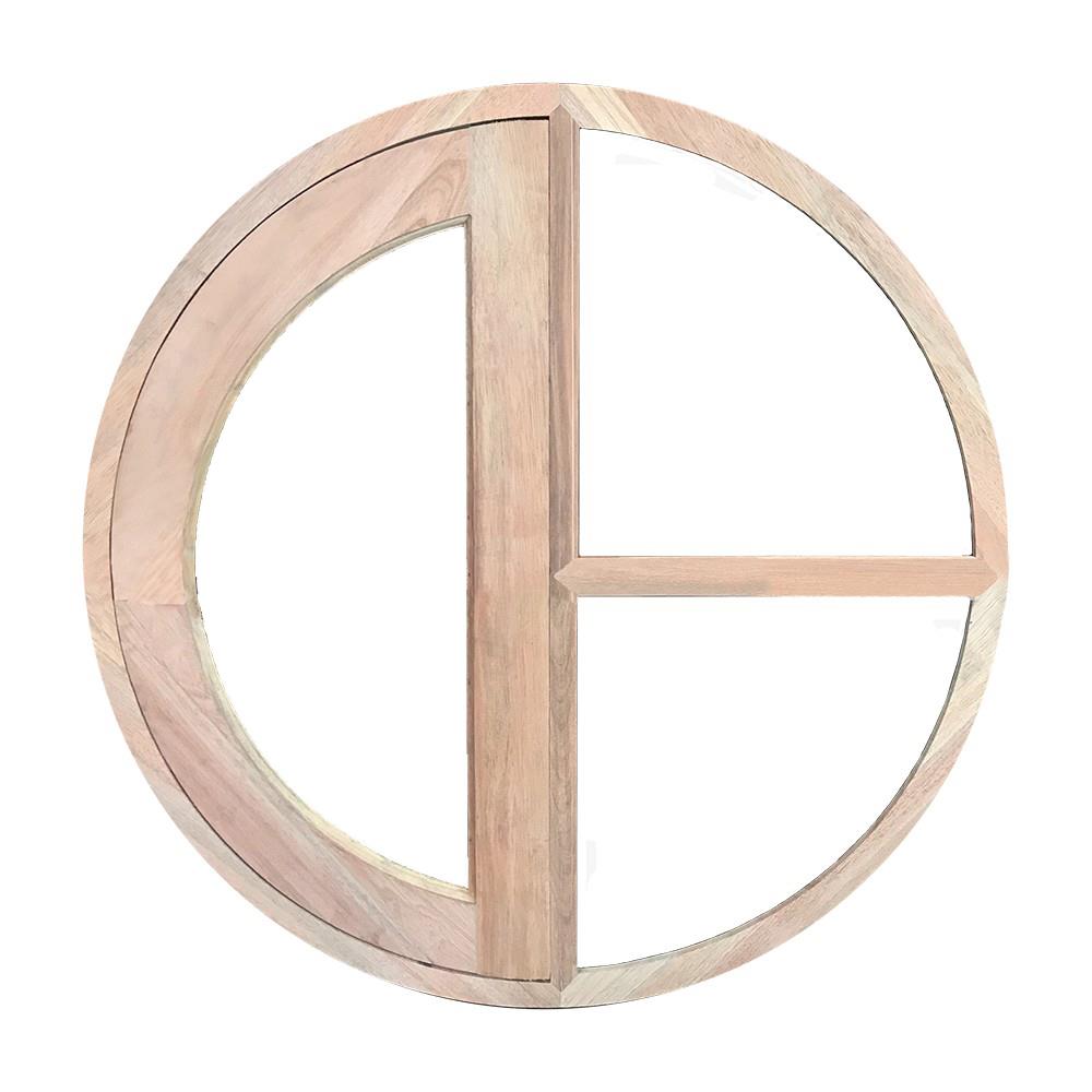 วงกบหน้าต่างโค้ง ไม้เนื้อแข็ง N999 MM03-O 100X100 ซม. สีธรรมชาติ