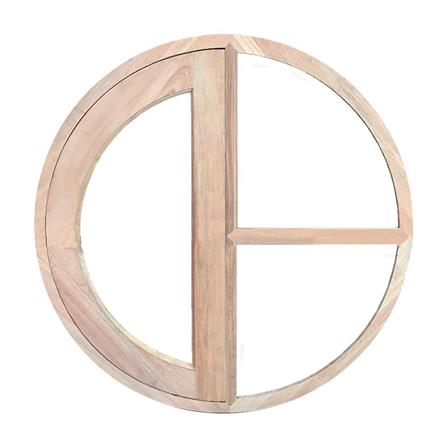 วงกบหน้าต่างโค้ง ไม้เนื้อแข็ง N999 MM03-O 100X100 ซม. สีธรรมชาติ_0