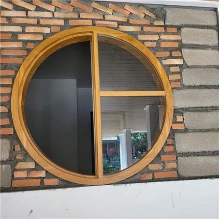 วงกบหน้าต่างโค้ง ไม้เนื้อแข็ง N999 MM03 100x100 ซม. สีธรรมชาติ_1