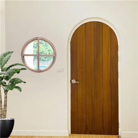 วงกบหน้าต่างโค้ง ไม้เนื้อแข็ง N999 MM04 100x100 ซม. สีธรรมชาติ_2