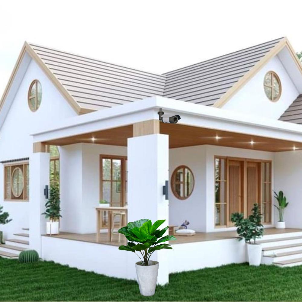 วงกบหน้าต่าง วงกลม 3 ช่อง ไม้เนื้อแข็ง N999 MM03 80x80 ซม. สีธรรมชาติ